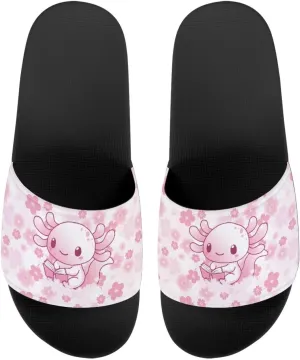 EVA Single Band Slide Sandals, Sunflowers Pattern Soft Sole Open Toe Non Slip Flat Sandals for Women Men