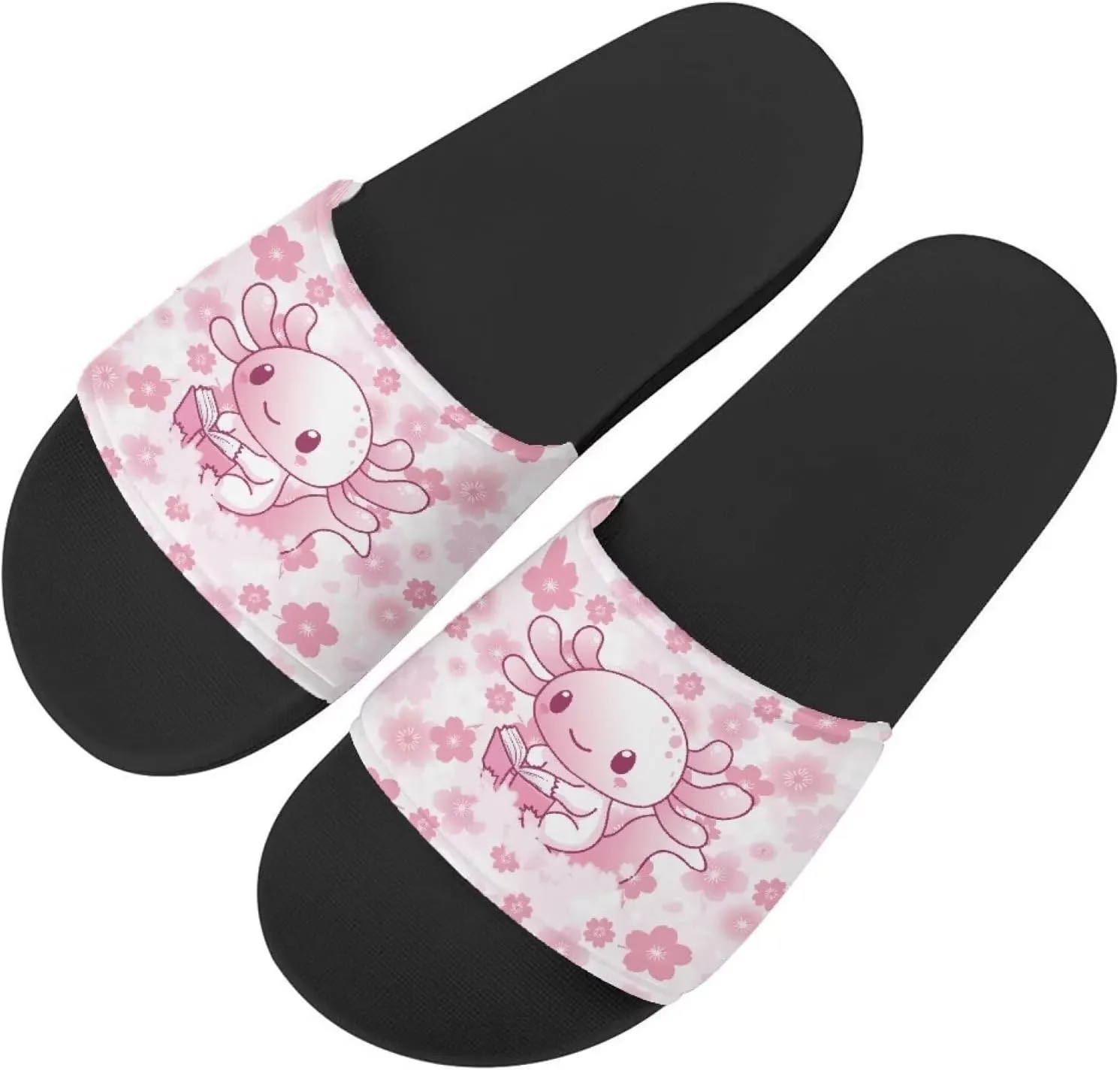 EVA Single Band Slide Sandals, Sunflowers Pattern Soft Sole Open Toe Non Slip Flat Sandals for Women Men