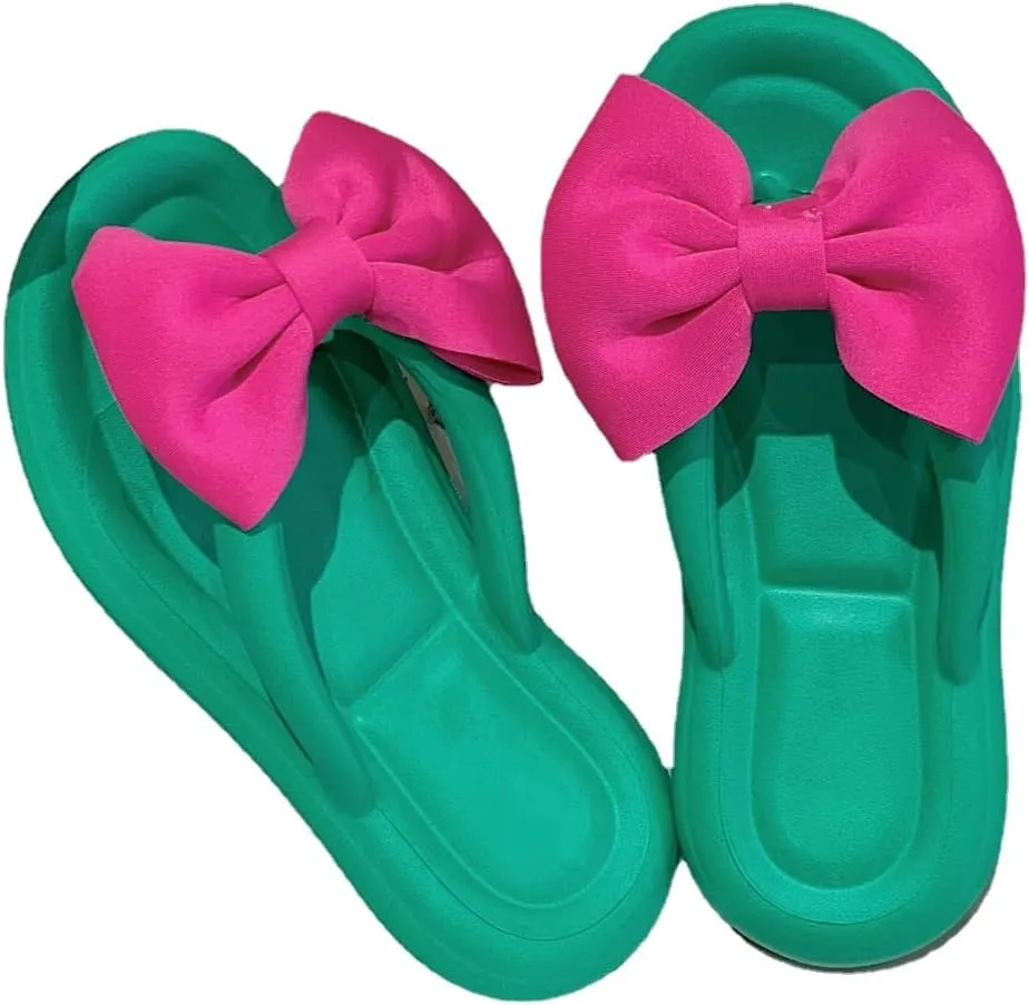 Fairy Bow Flip Flop Summer Beach Sandal Slippers for Womens Girls Women's Flip Flop Sandal Aesthetics Slippers