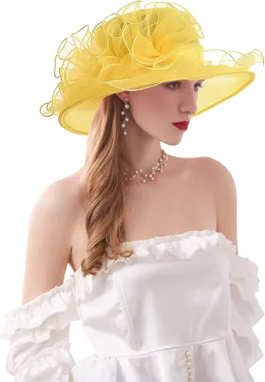 Fascinator Church Hat Sun Hat Derby Hat for Cocktail Party Bridal Shower