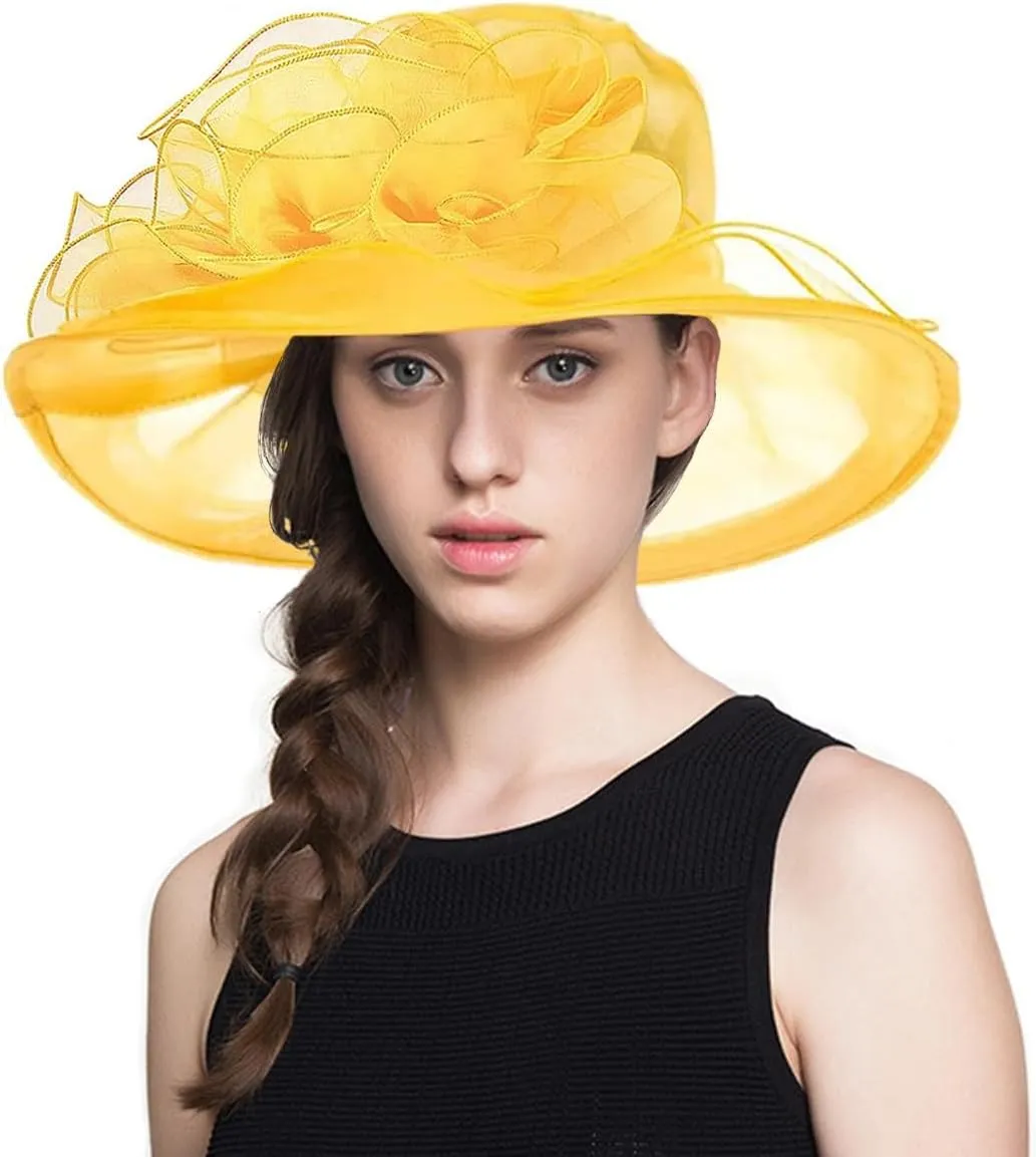 Fascinator Church Hat Sun Hat Derby Hat for Cocktail Party Bridal Shower