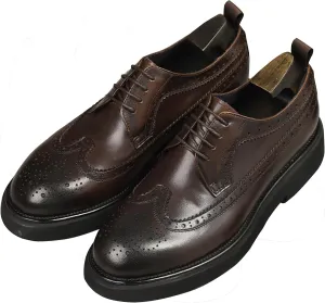 Fashion Brogues for Men, Lace Up Dress Derby Shoes for Male, Formal Wingtip Brogue for Wedding Party