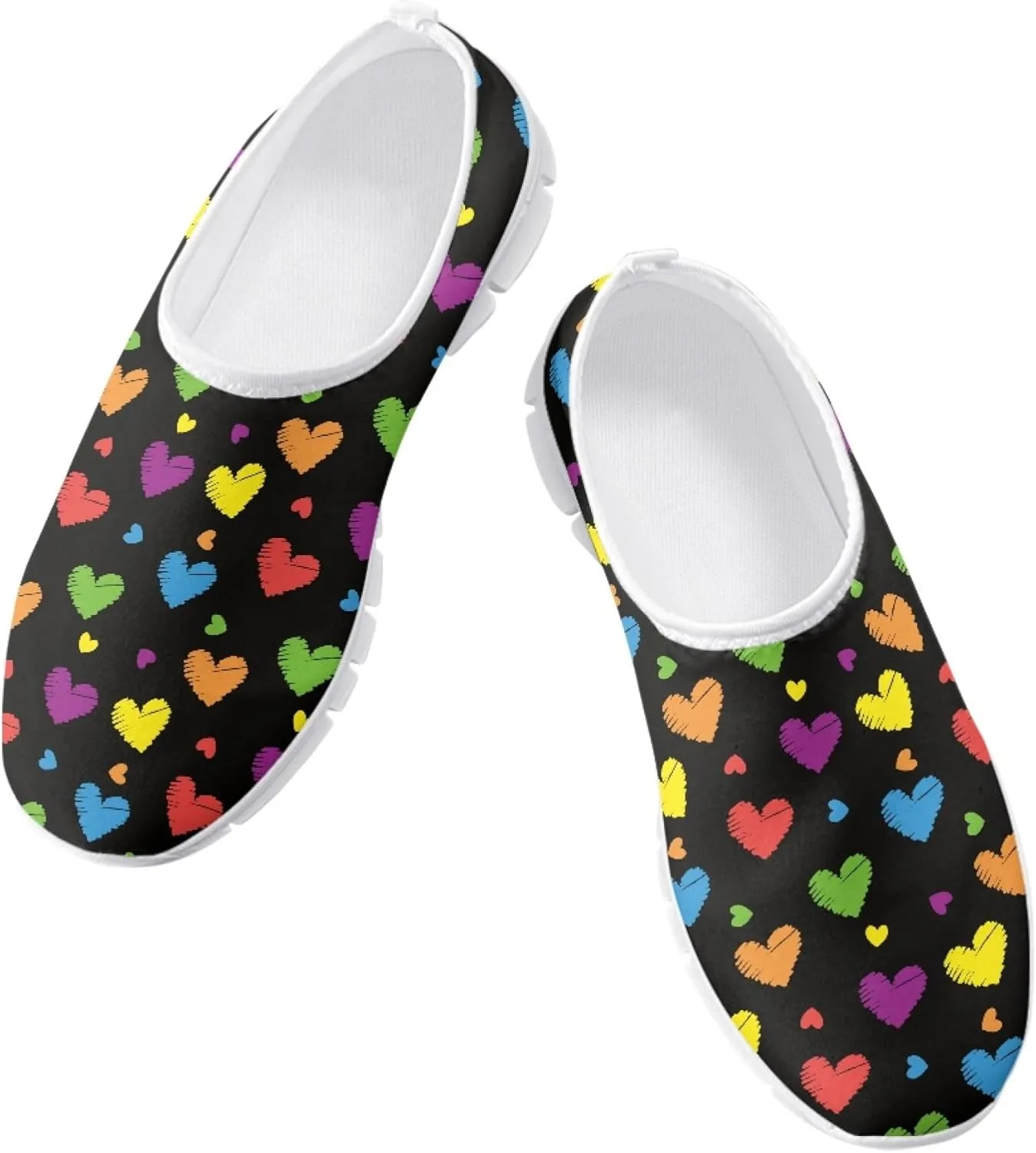 Fashion Design Walking Shoes for Women Comfort Slip on Casual Sneakers Size 5-10.5