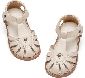 Felix & Flora Toddler Girls Sandals Flower Girl Shoes Soft Rubber Princess Summer Flat Shoes