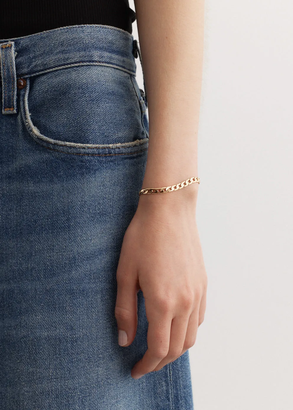 Flat Curb Chain Bracelet