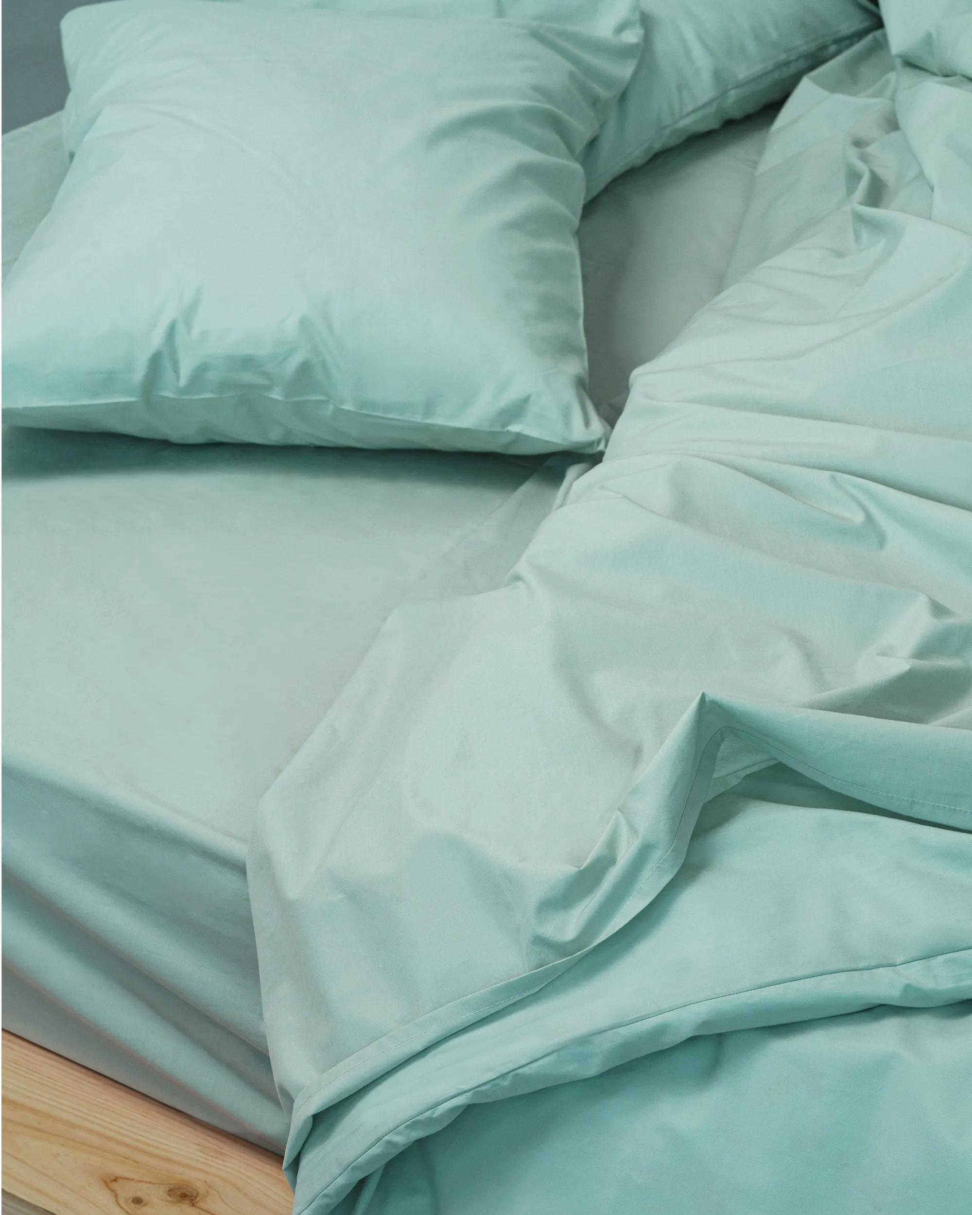 Flat sheet - 200 threads percale (Soft Green)