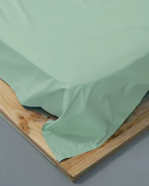Flat sheet - 200 threads percale (Soft Green)