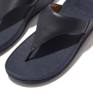 Flip  Navy Durable Leather Cushion Sole - Blue Fitflop Sandals Toe LULU Post Flop: Future-proof -