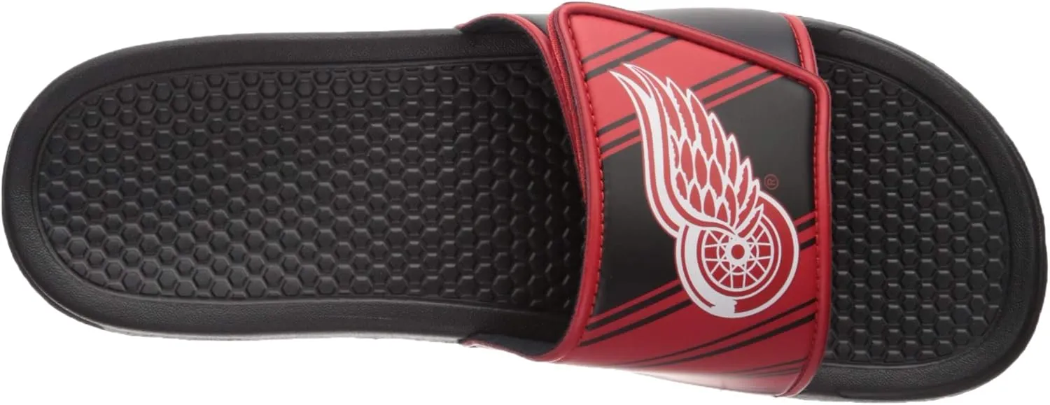FOCO Men's NHL Team Logo Sport Shower Legacy Slide Flip Flop Sandals