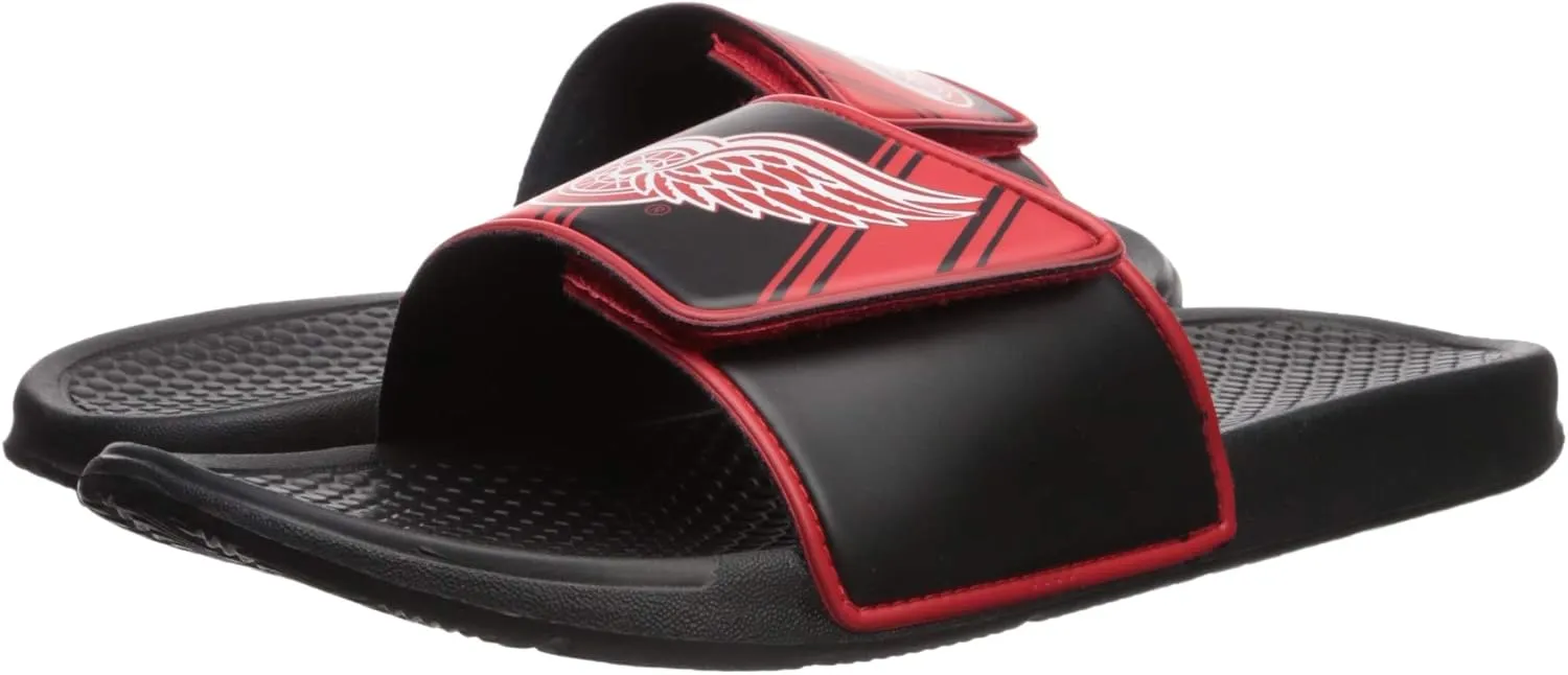 FOCO Men's NHL Team Logo Sport Shower Legacy Slide Flip Flop Sandals