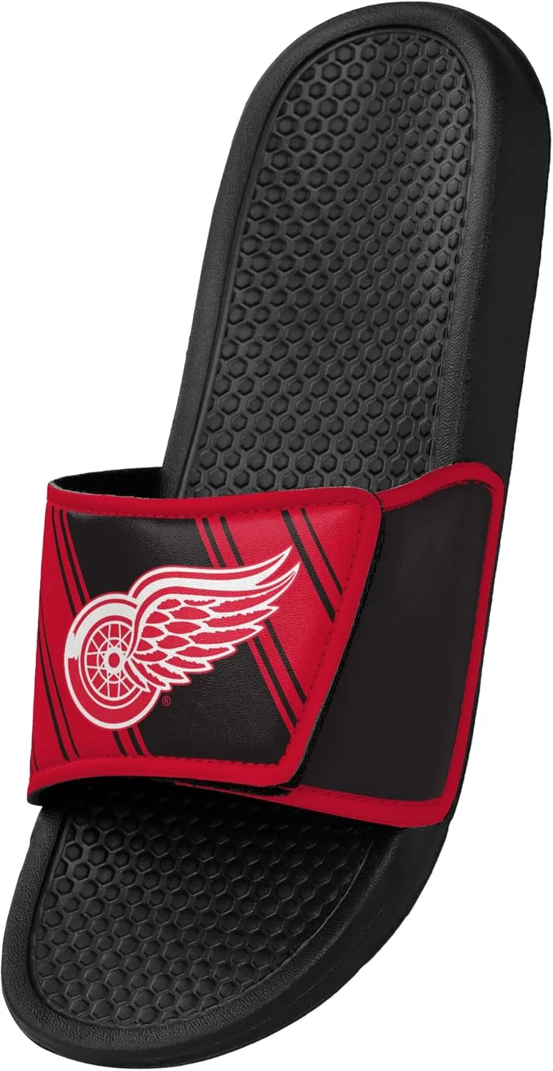 FOCO Men's NHL Team Logo Sport Shower Legacy Slide Flip Flop Sandals