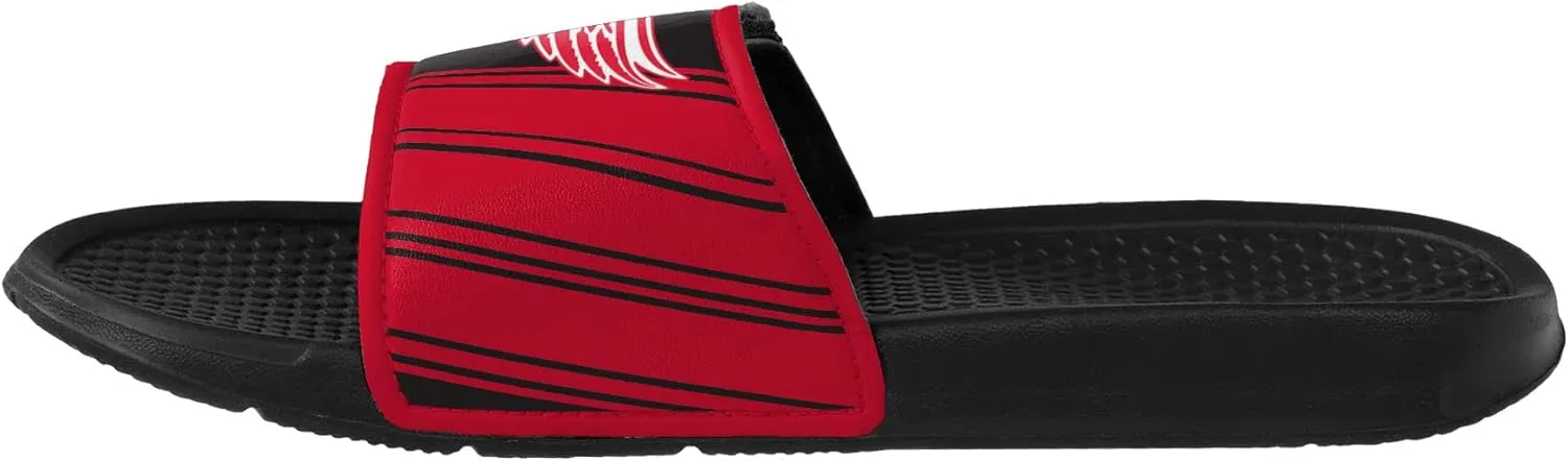 FOCO Men's NHL Team Logo Sport Shower Legacy Slide Flip Flop Sandals