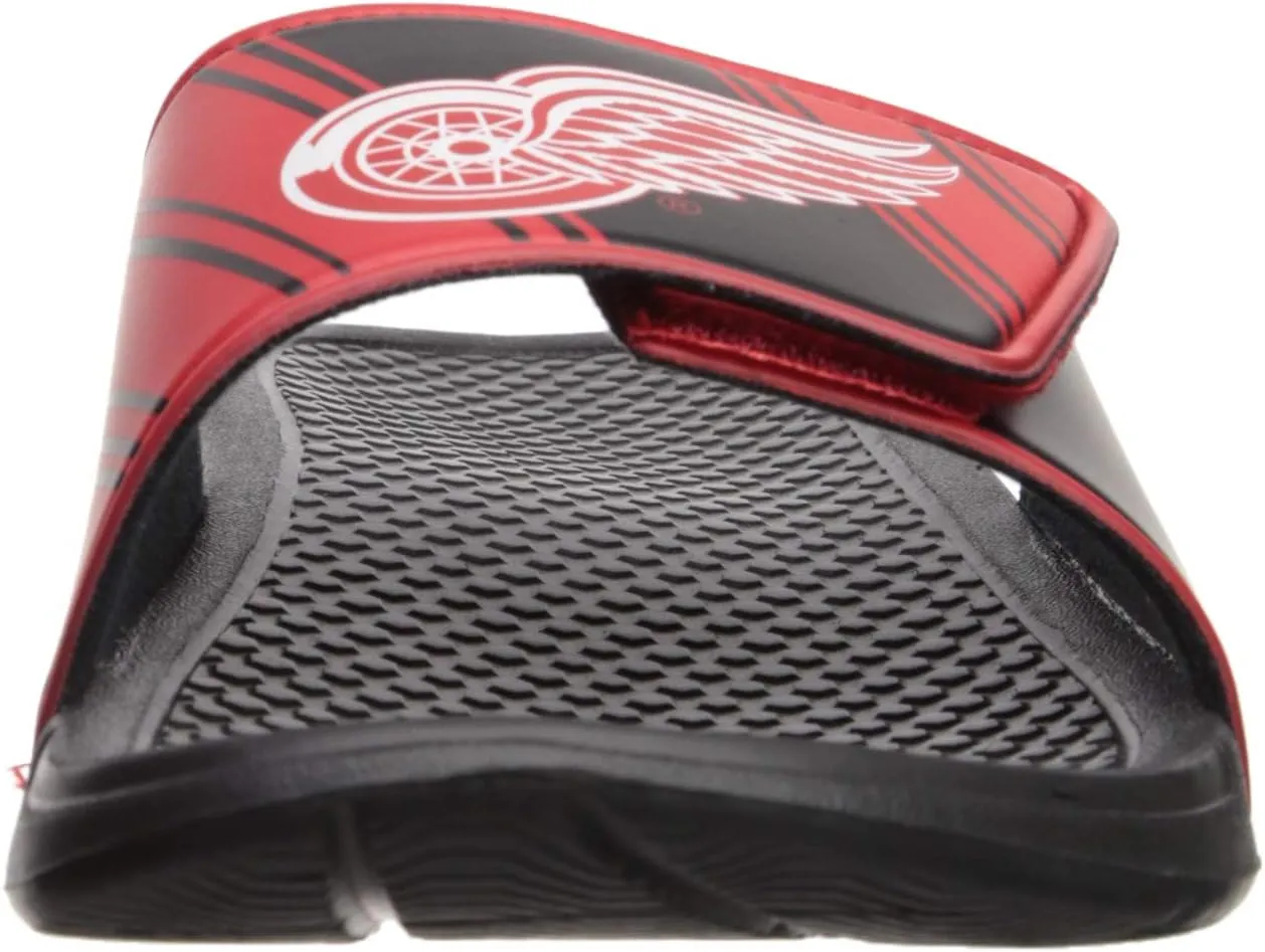 FOCO Men's NHL Team Logo Sport Shower Legacy Slide Flip Flop Sandals