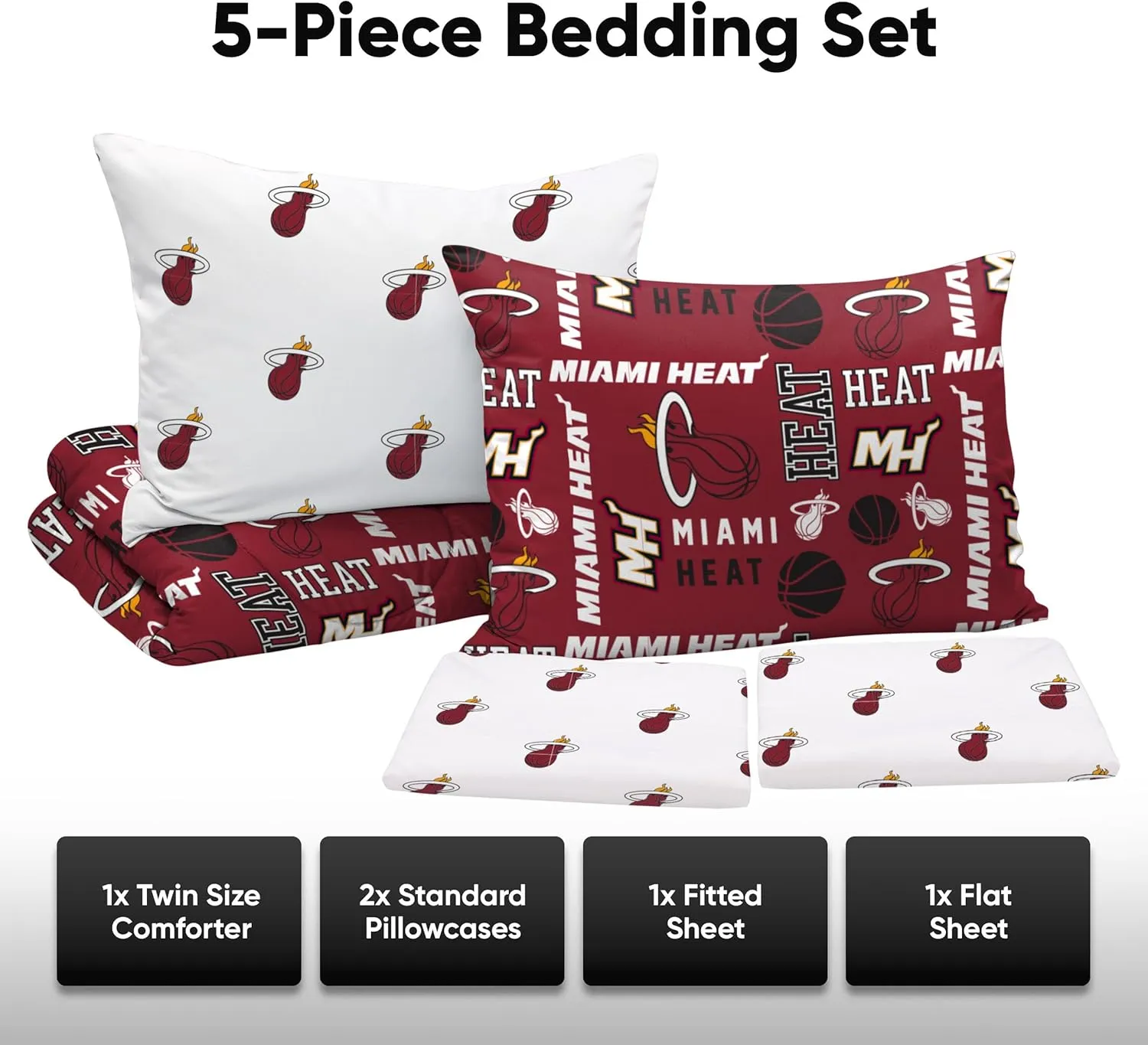 FOCO NFL Bed in a Bag Comforter Bedding-3- Piece Set