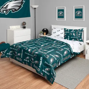 FOCO NFL Team Logo Bed in a Bag Comforter Sheets Pillow Cases Bedding 5-Piece Set