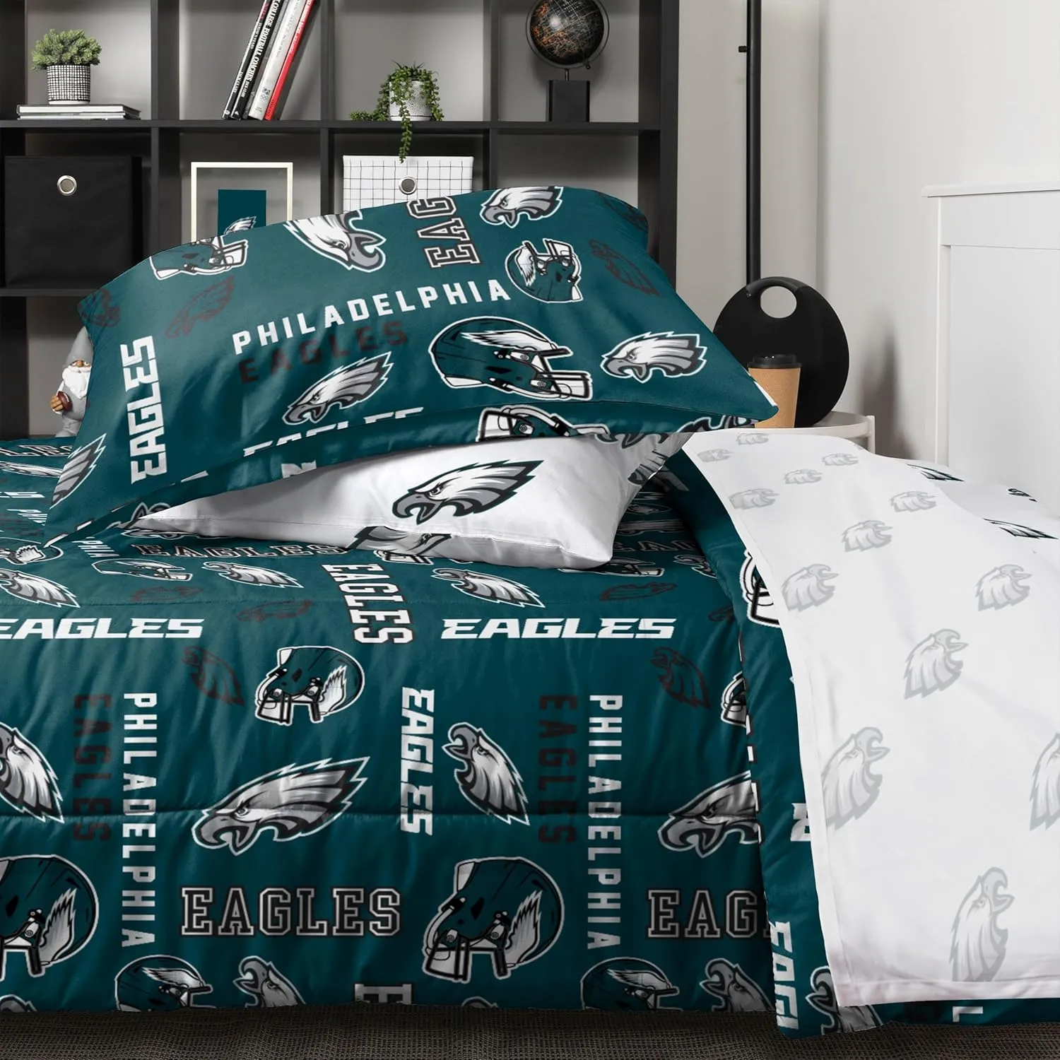 FOCO NFL Team Logo Bed in a Bag Comforter Sheets Pillow Cases Bedding 5-Piece Set