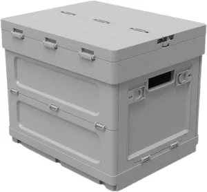 Folding Camping Table, Folding Table Large Capacity Storage Container, Portable Function Storage Container for Camping Outdoor Grey