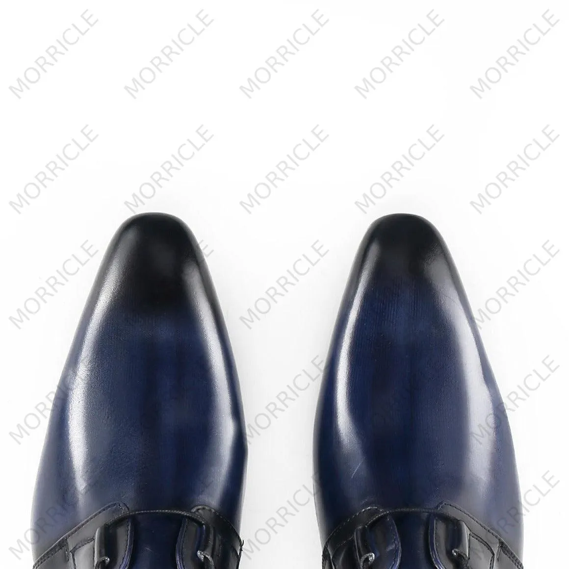 Formal Navy Blue Derby Shoes