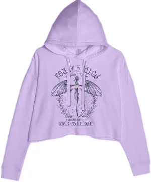 Fourth Wing Dragon Rider Vintage Basgiath War College Cropped Fleece Hoodie, Soft & Cozy, Trendy Fit
