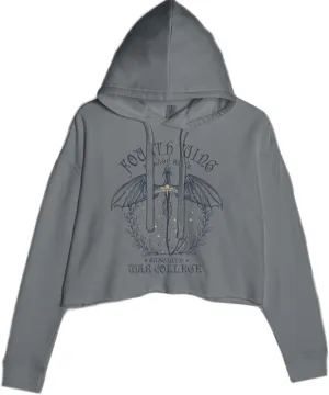 Fourth Wing Dragon Rider Vintage Basgiath War College Cropped Fleece Hoodie, Soft & Cozy, Trendy Fit