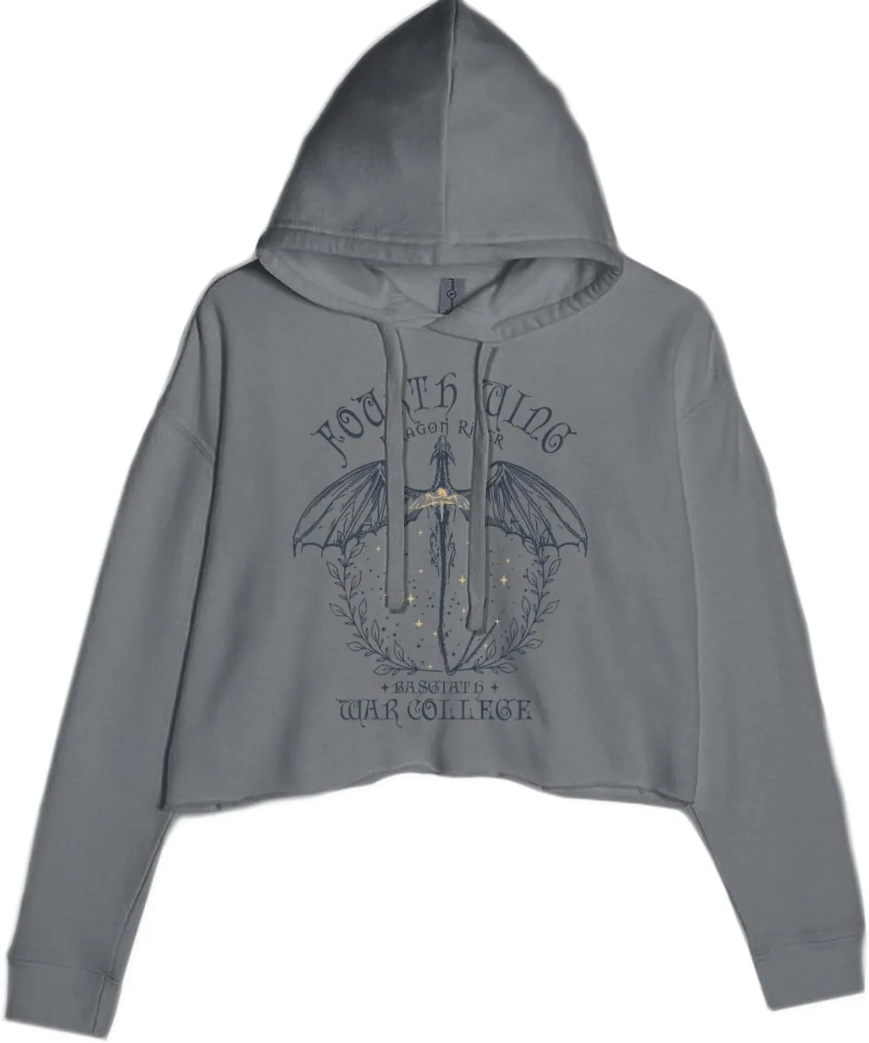 Fourth Wing Dragon Rider Vintage Basgiath War College Cropped Fleece Hoodie, Soft & Cozy, Trendy Fit