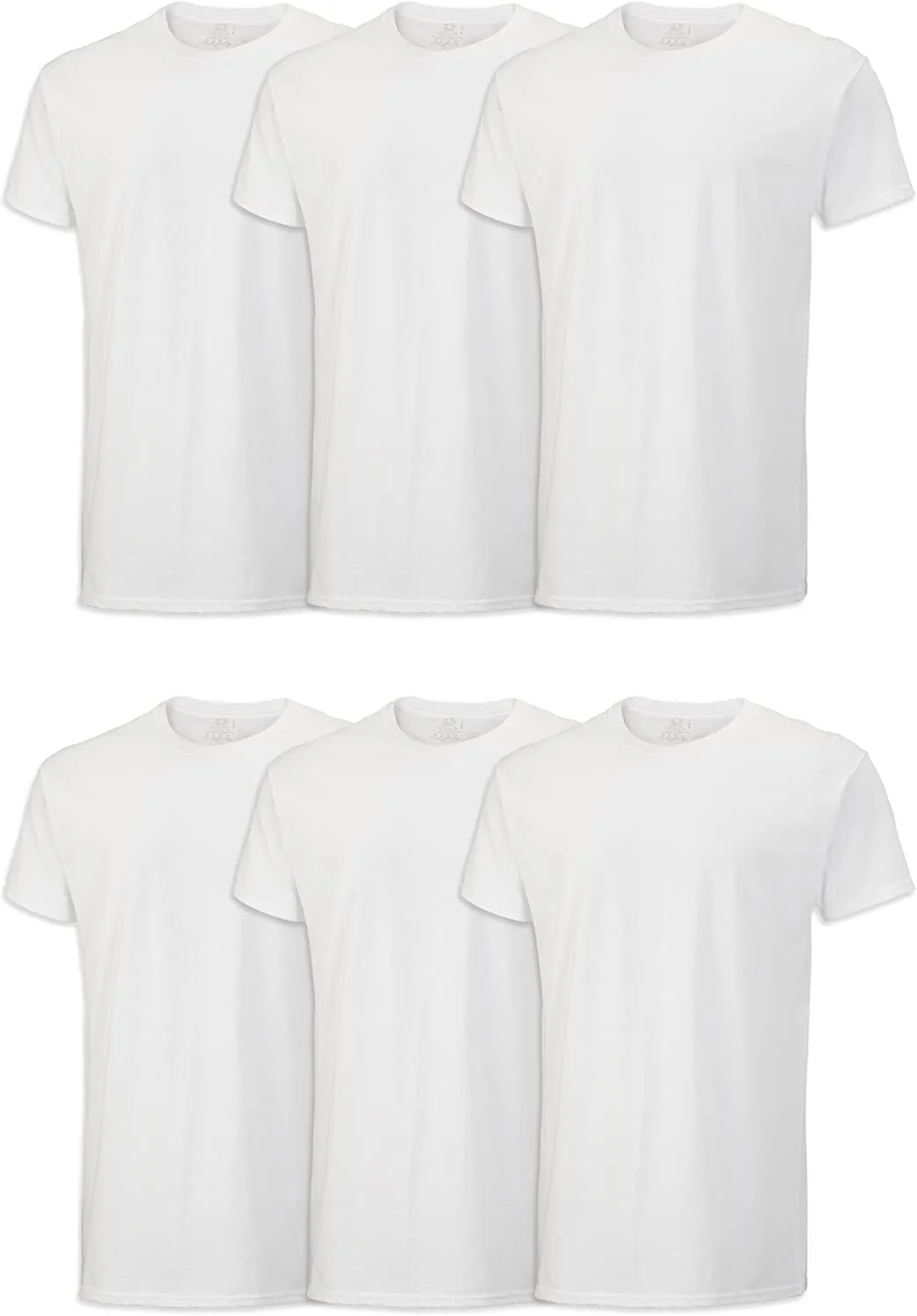 Fruit of the Loom Men's Crew Tee Undershirts, Moisture Wicking & Tag Free, Also Available in Big & Tall