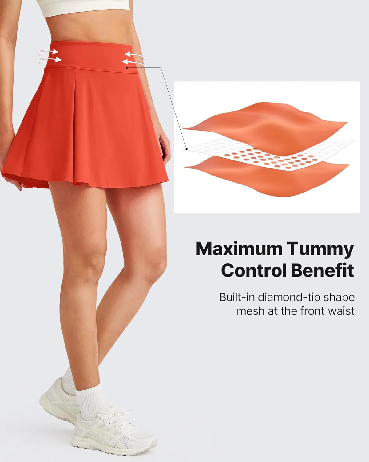 G4Free Women Tennis Skirts Athletic High Waisted Golf Skorts with 4 Pockets Inner Shorts for Pickleball Workout