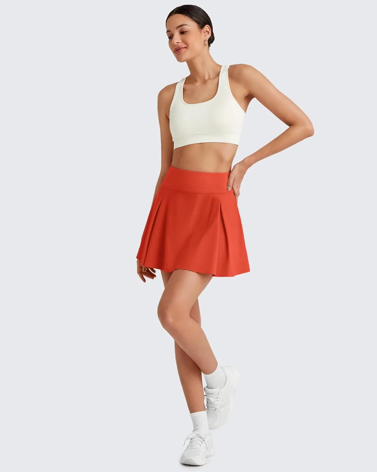 G4Free Women Tennis Skirts Athletic High Waisted Golf Skorts with 4 Pockets Inner Shorts for Pickleball Workout