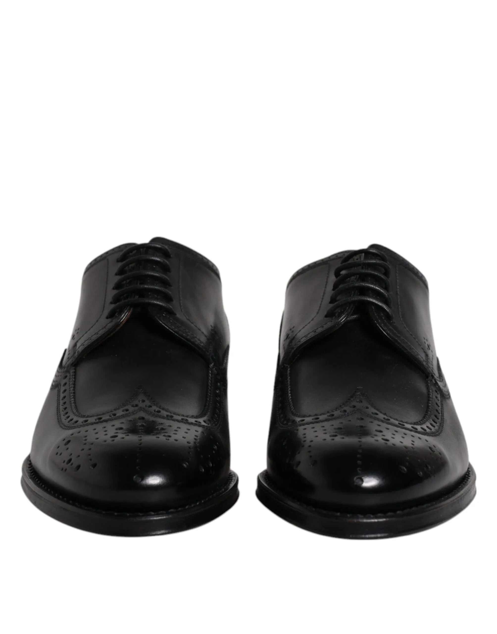 Gabbana Dolce Easy returns Derby Leather Black Shoes & Formal Extensive catalog Wingtip