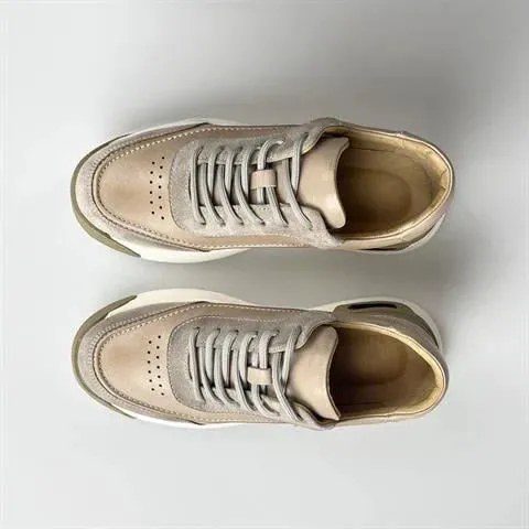 Genuine Leather Beige Sneaker TG-101 SCB-109