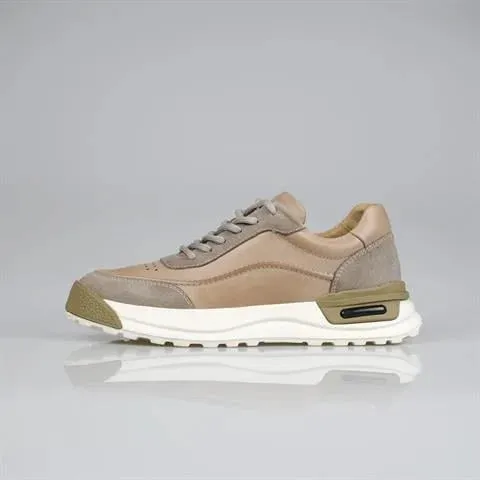 Genuine Leather Beige Sneaker TG-101 SCB-109