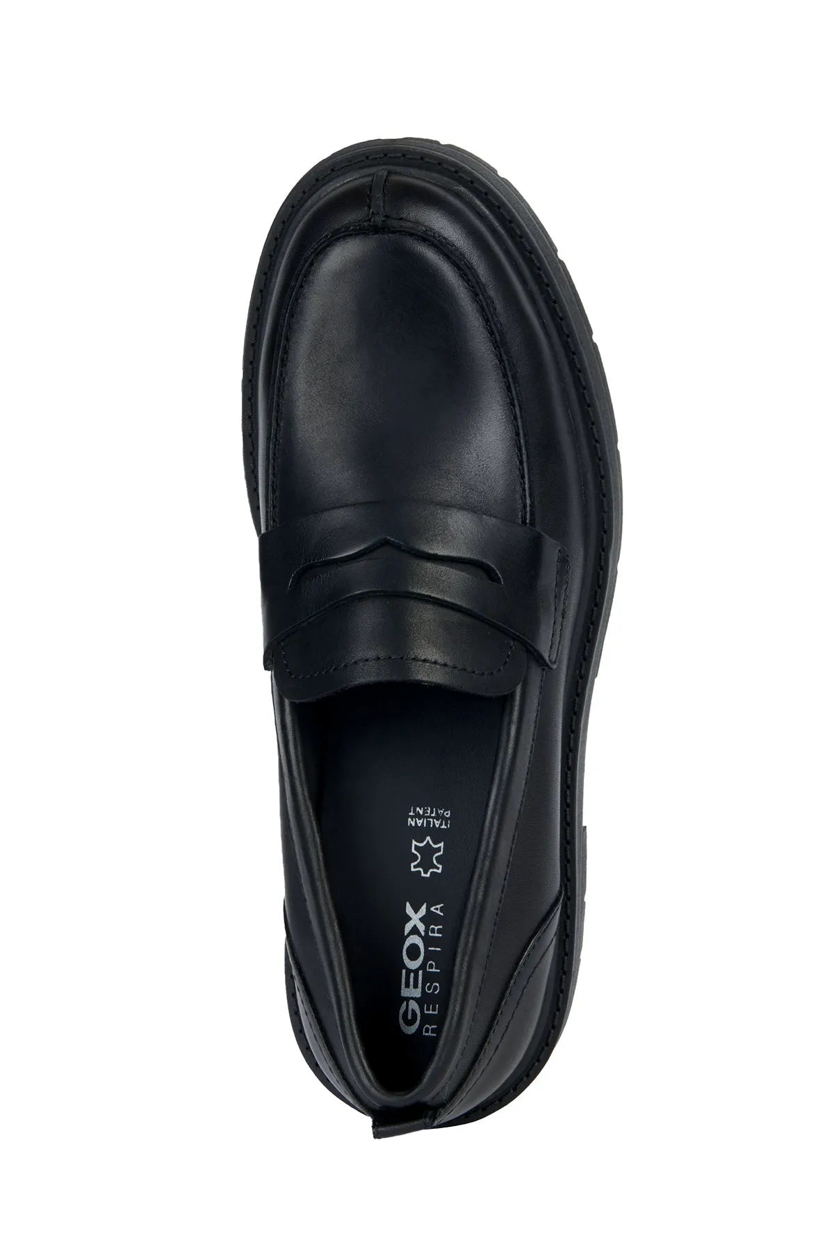 Geox Kadın Siyah Spherica Deri Maskülen Loafer