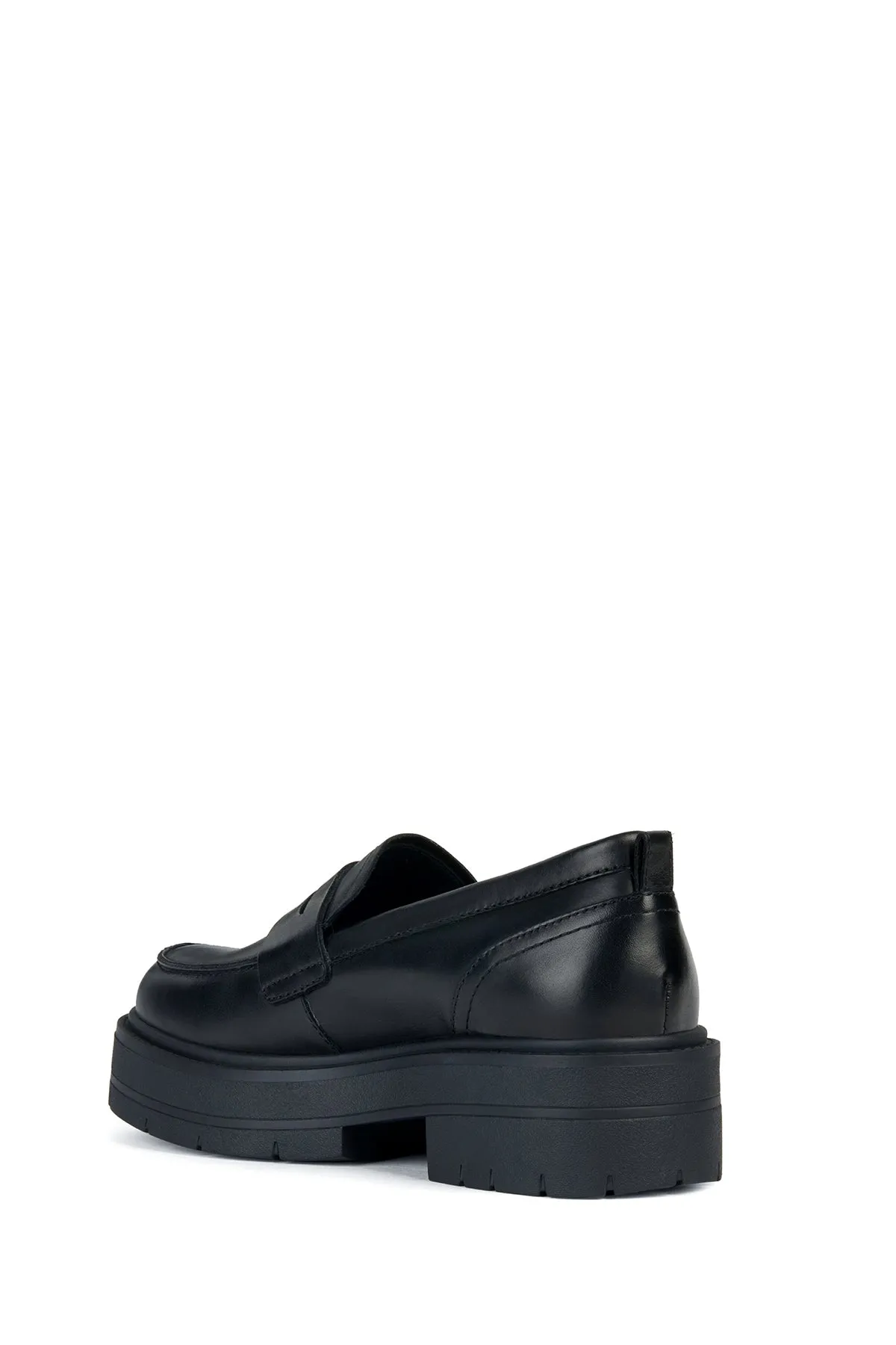 Geox Kadın Siyah Spherica Deri Maskülen Loafer