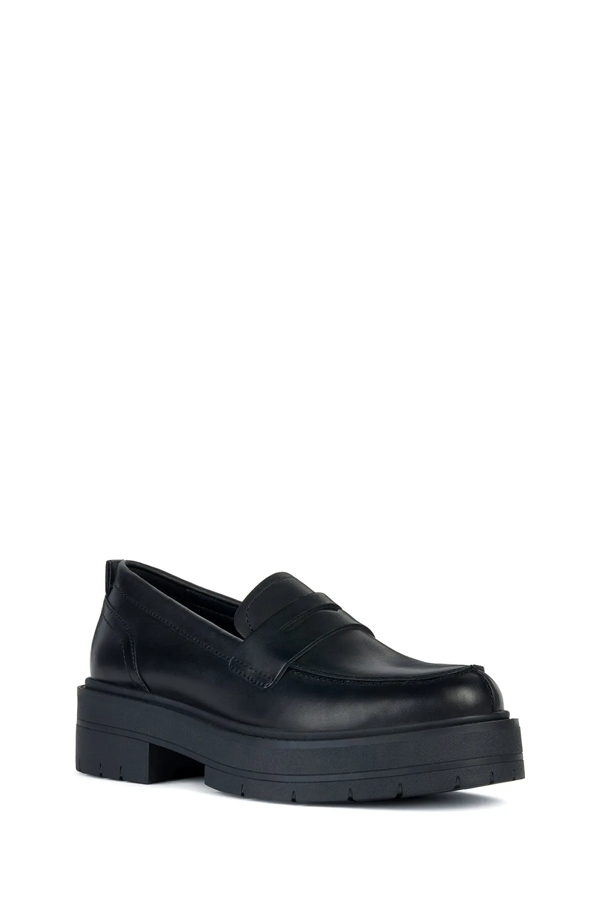 Geox Kadın Siyah Spherica Deri Maskülen Loafer