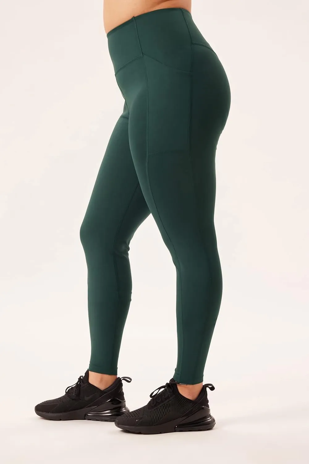 Girlfriend Collective Compression Pocket Leggings for Women, High Rise Waist Pants for Yoga Workout Plus Size 28.5" Inseam