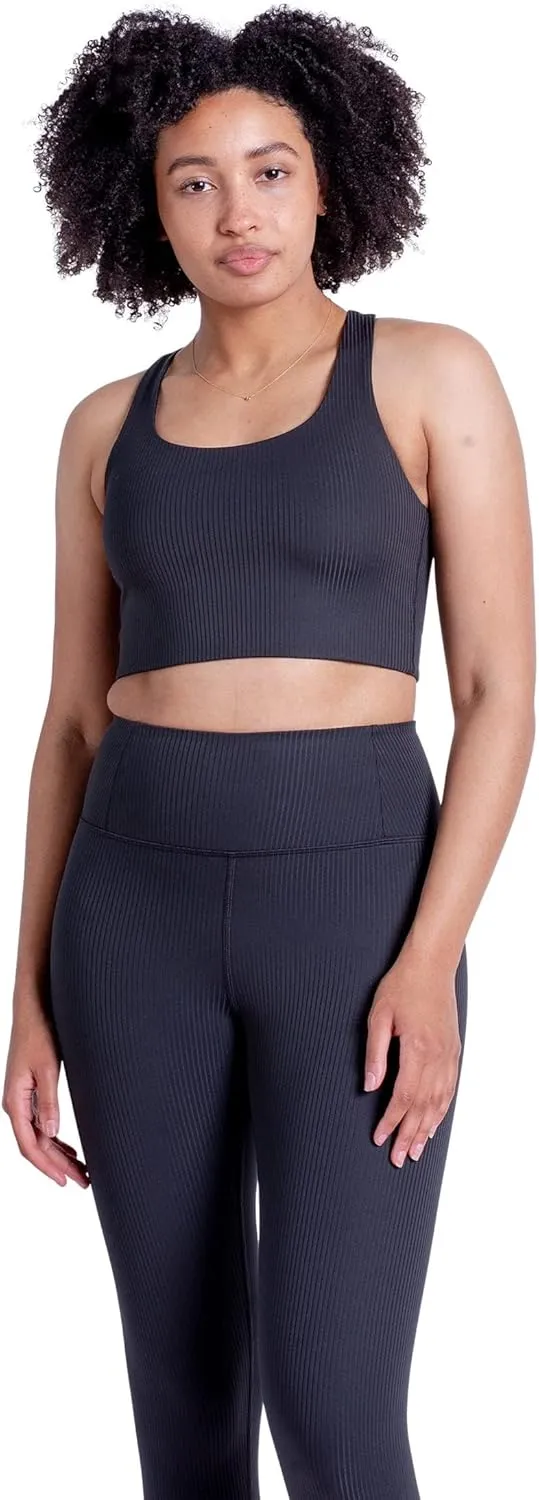 girlfriend collective Rib Paloma Bra Black 2XS