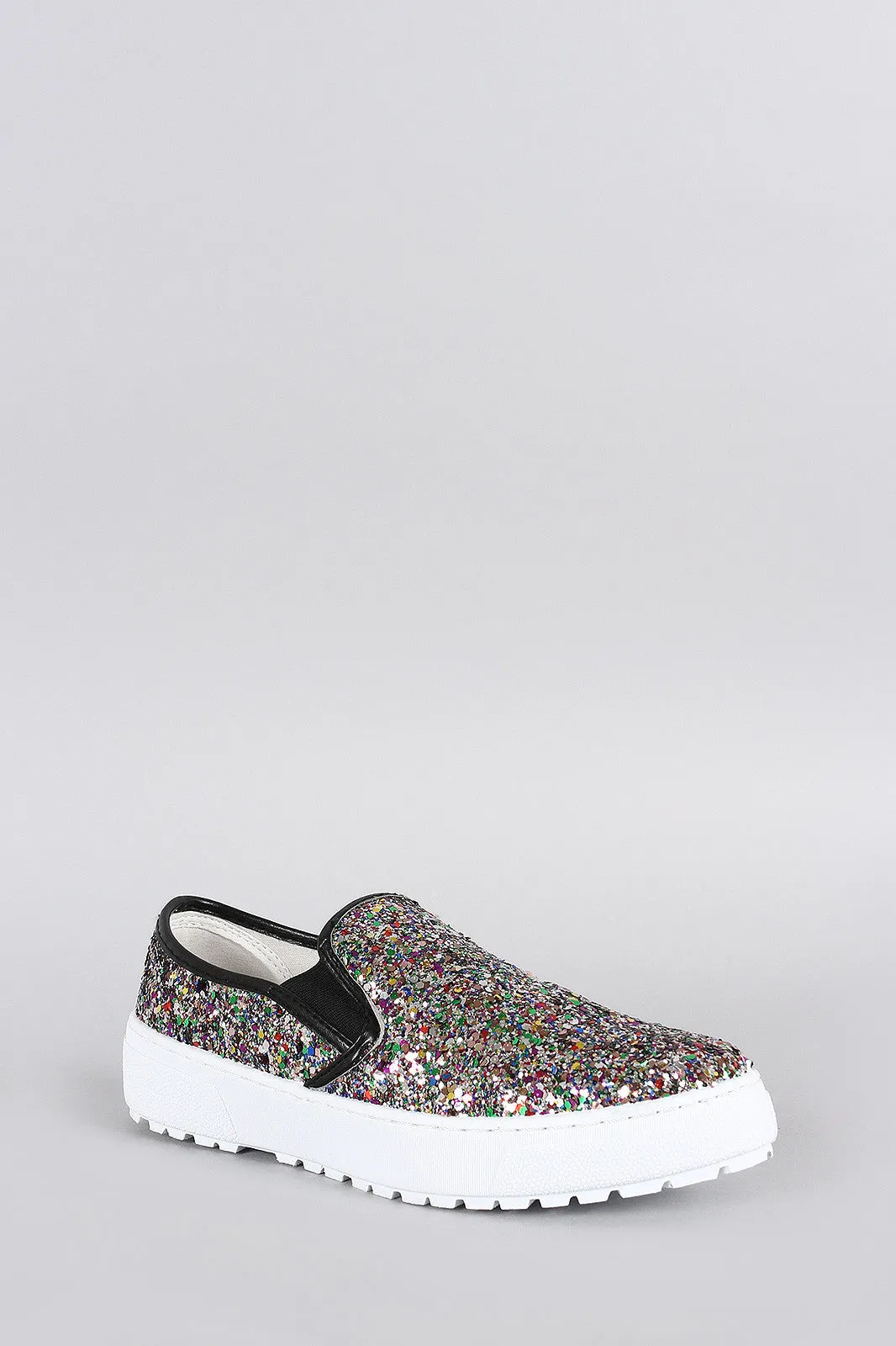 Glitter Pointy Multicolor Liliana On Sneaker Toe Adjustable Trusted Slip