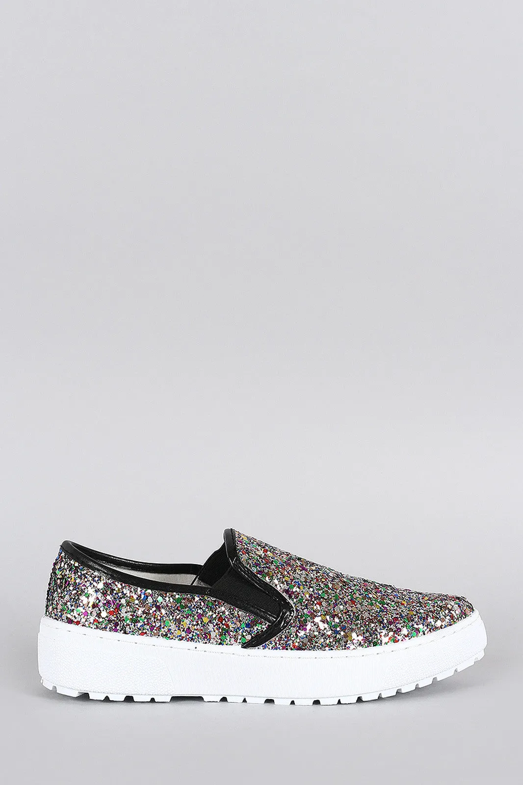 Glitter Pointy Multicolor Liliana On Sneaker Toe Adjustable Trusted Slip