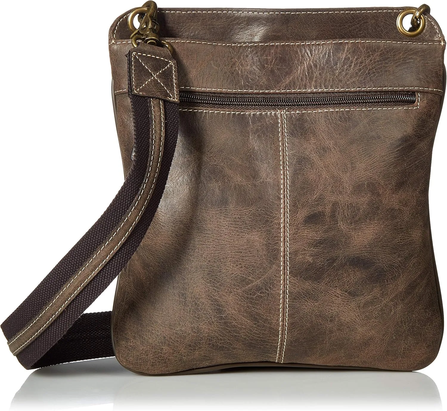 Gun Toten Mamas GTM CZY/01 Concealed Carry BR Distressed Vintage Buffalo Leather Flat SAC Bag, Brown