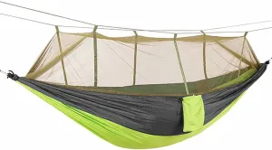 Hammocks Hammock 260x140cm Camping Hammock Ultralight Hammock Double Hanging Sleeping Bed Swing with Tree Straps for Survival Hiking Patio Outdoor Hammock, Ggreen