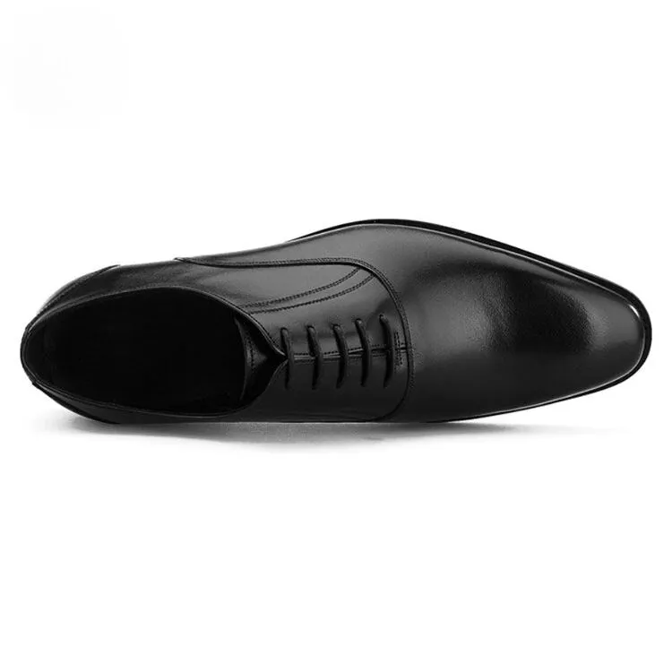 Handmade Men's Full Grain Leather Elegant Derby Dress Shoes