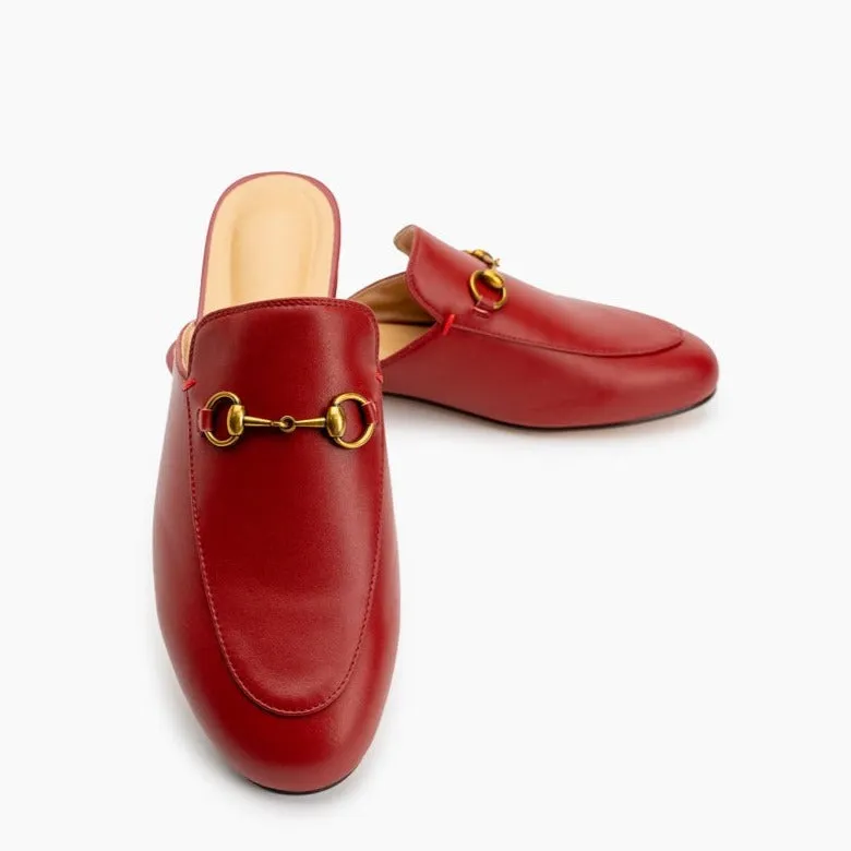 Handmade Slide Slip On Flat Mules