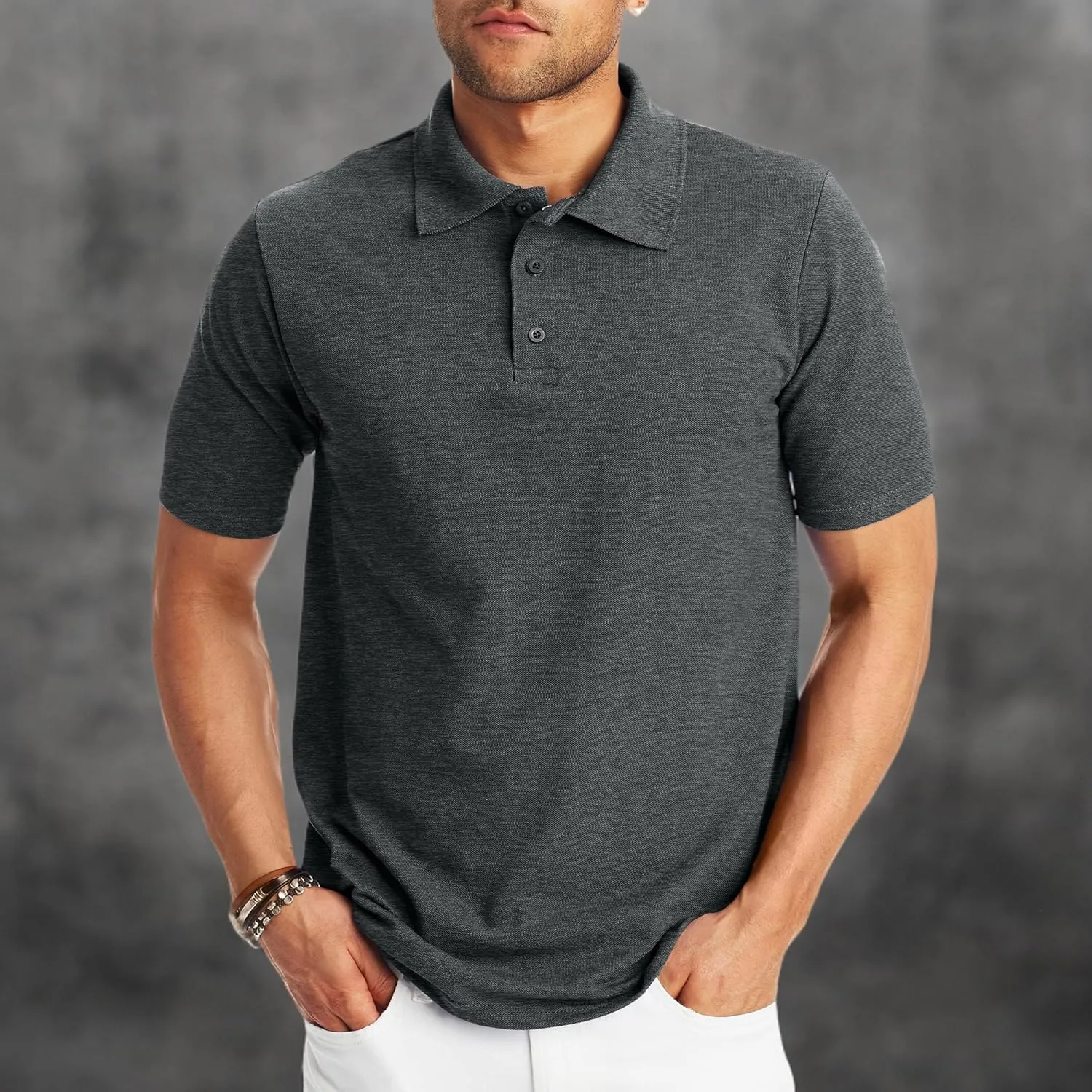 Hanes Men’s X-Temp Short Sleeve Polo Shirt, Midweight Men's Shirt