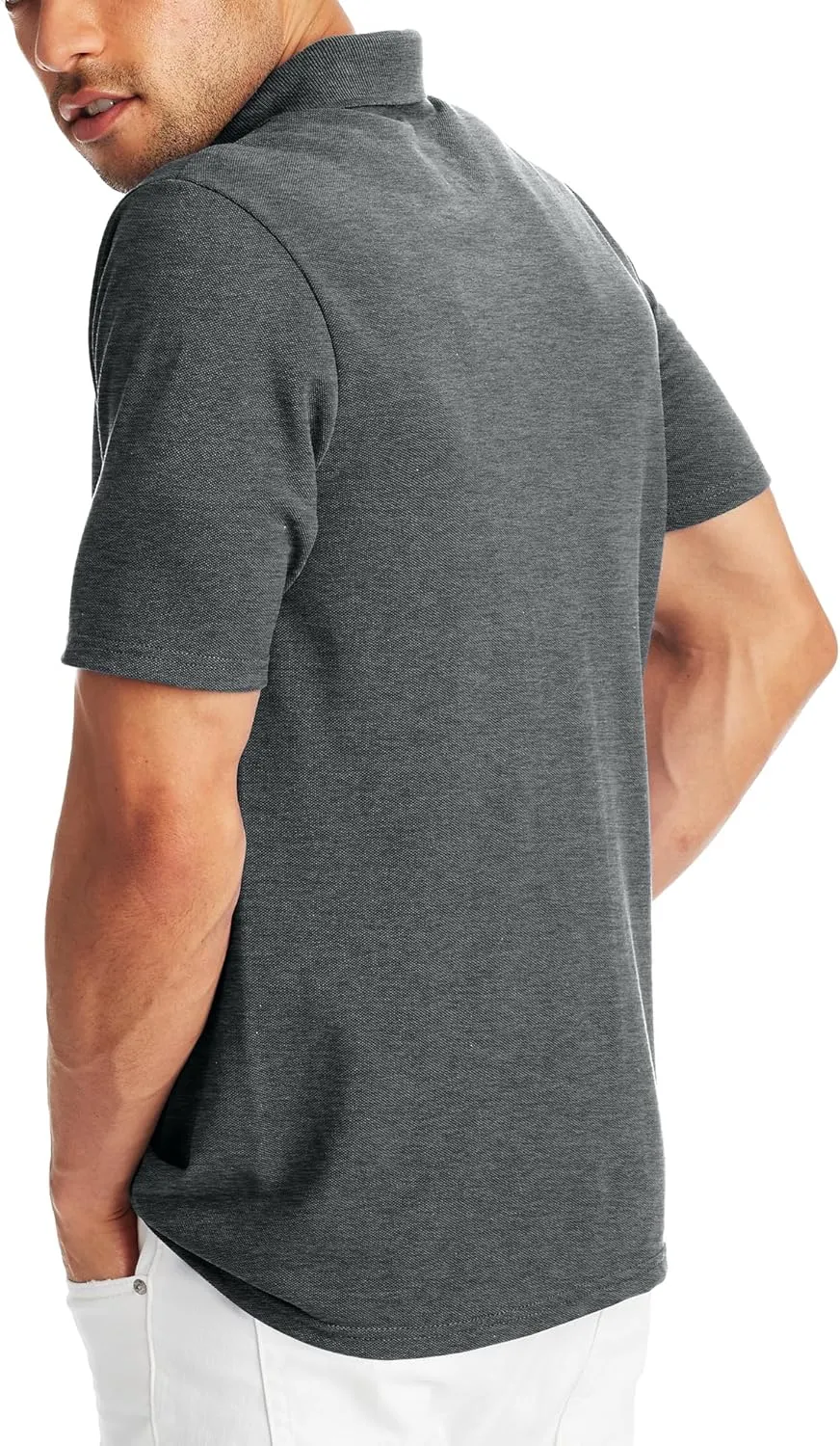 Hanes Men’s X-Temp Short Sleeve Polo Shirt, Midweight Men's Shirt
