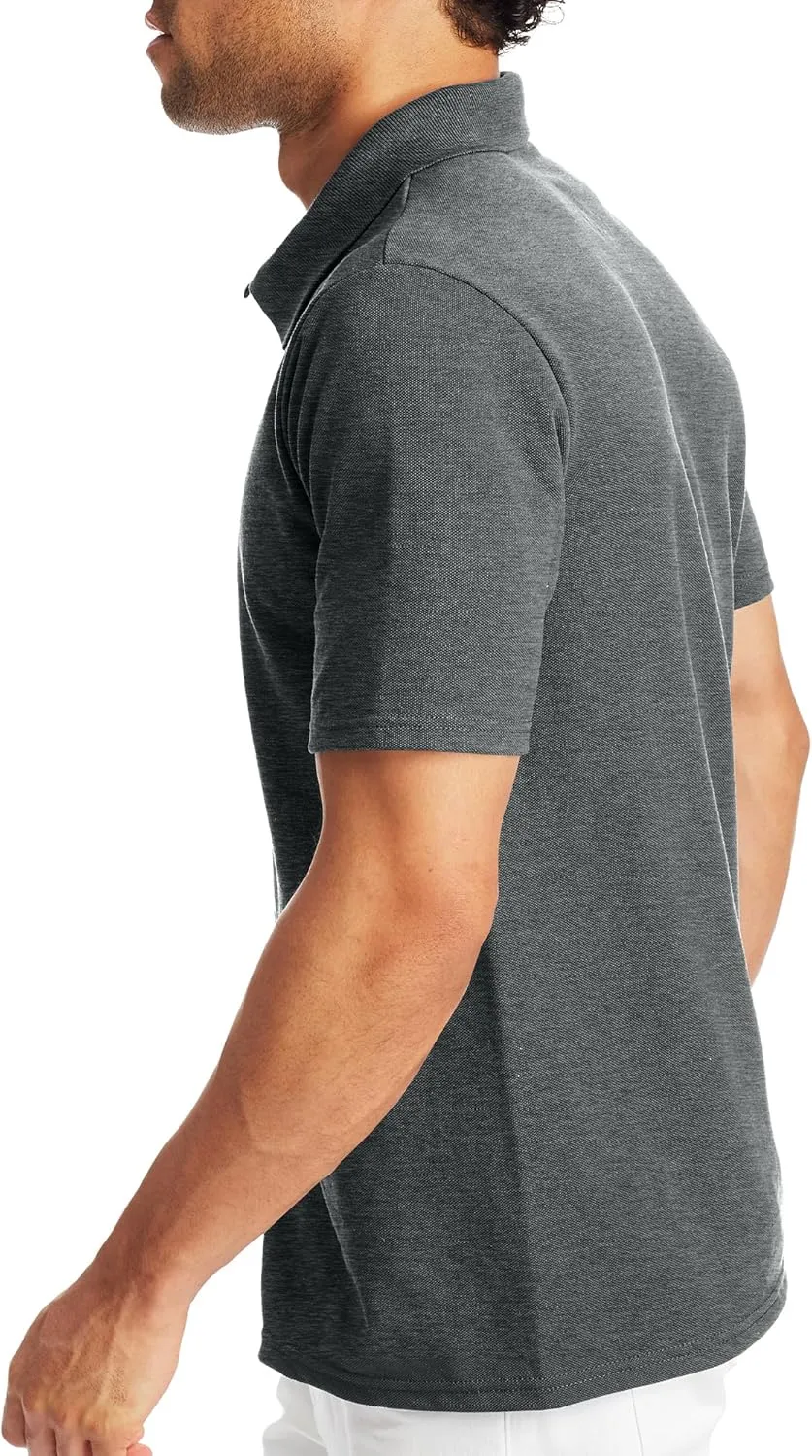 Hanes Men’s X-Temp Short Sleeve Polo Shirt, Midweight Men's Shirt