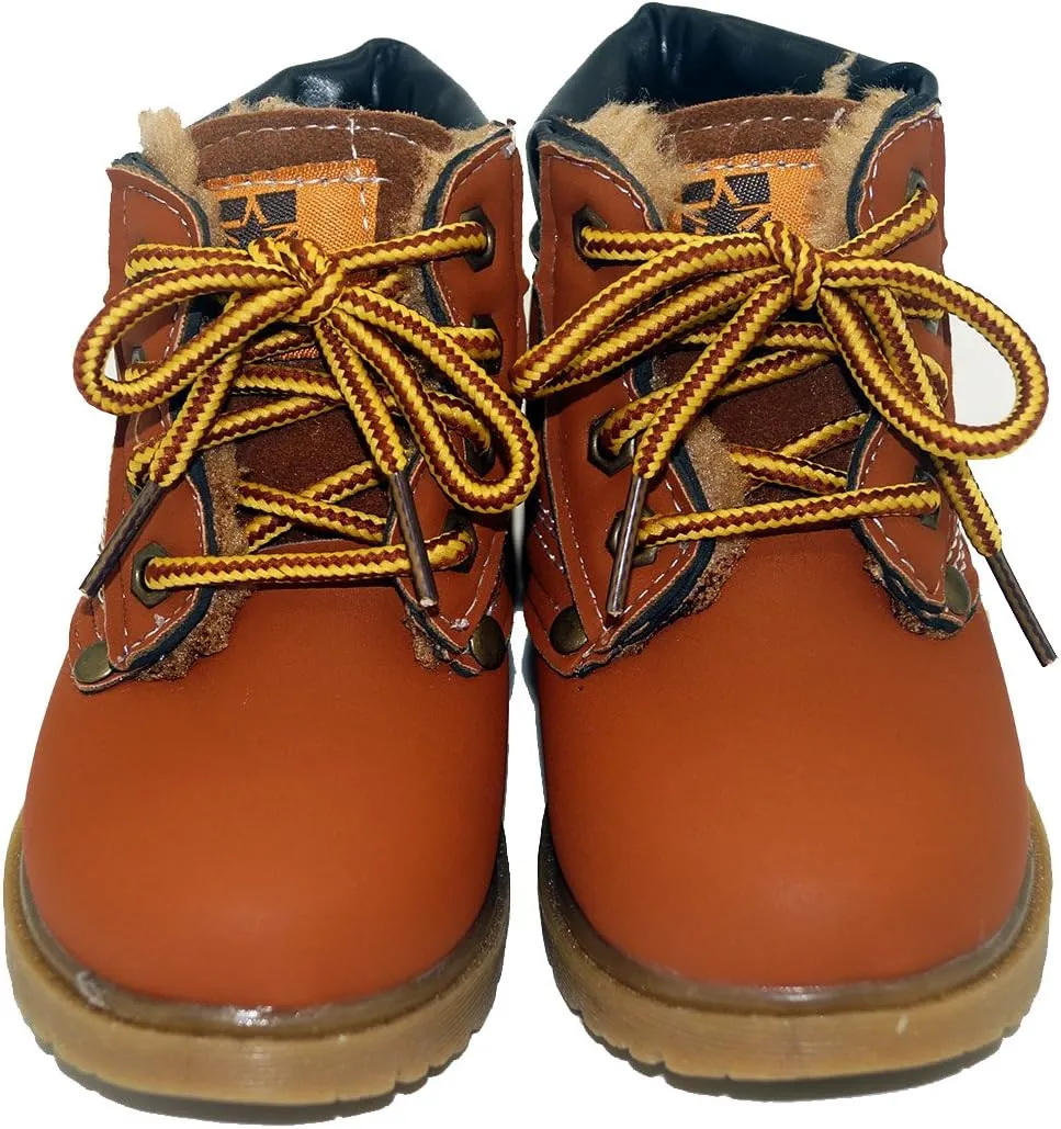 Happy Cherry Baby Autumn Boots Fashion Suede Leather Lace-Up Boots Soft Flat Ankle Boots