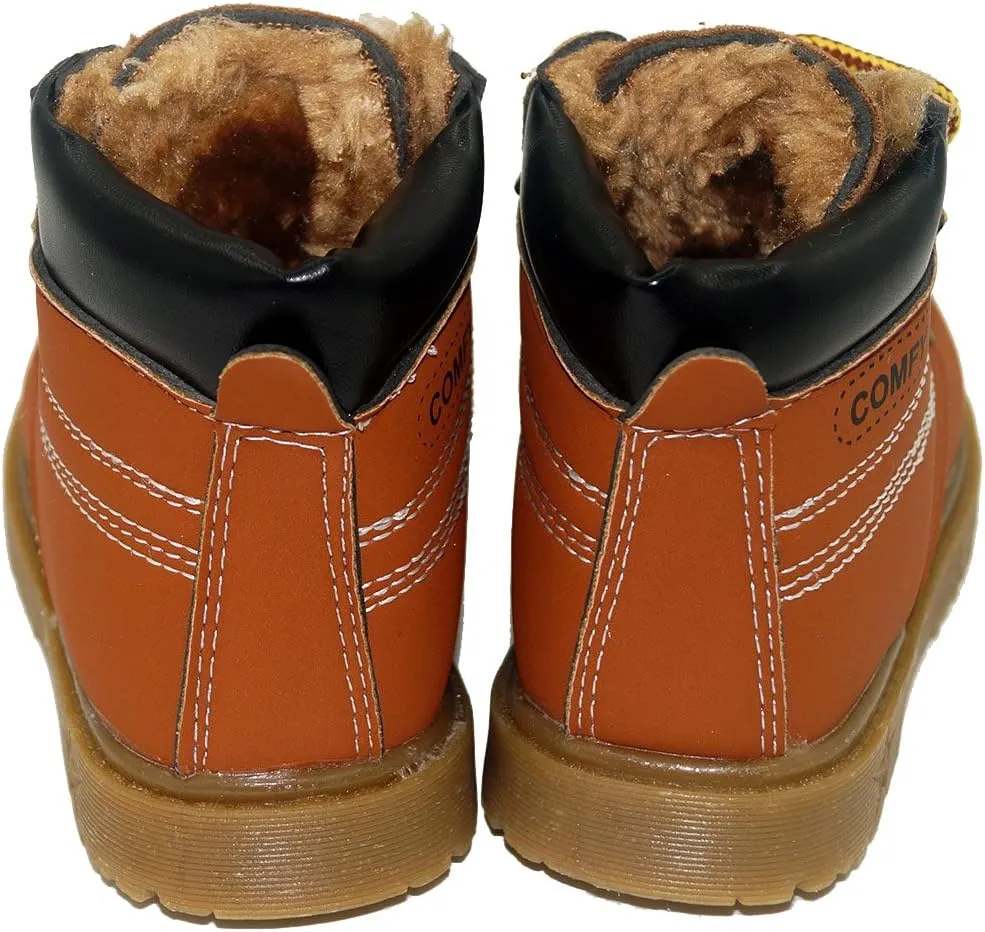 Happy Cherry Baby Autumn Boots Fashion Suede Leather Lace-Up Boots Soft Flat Ankle Boots