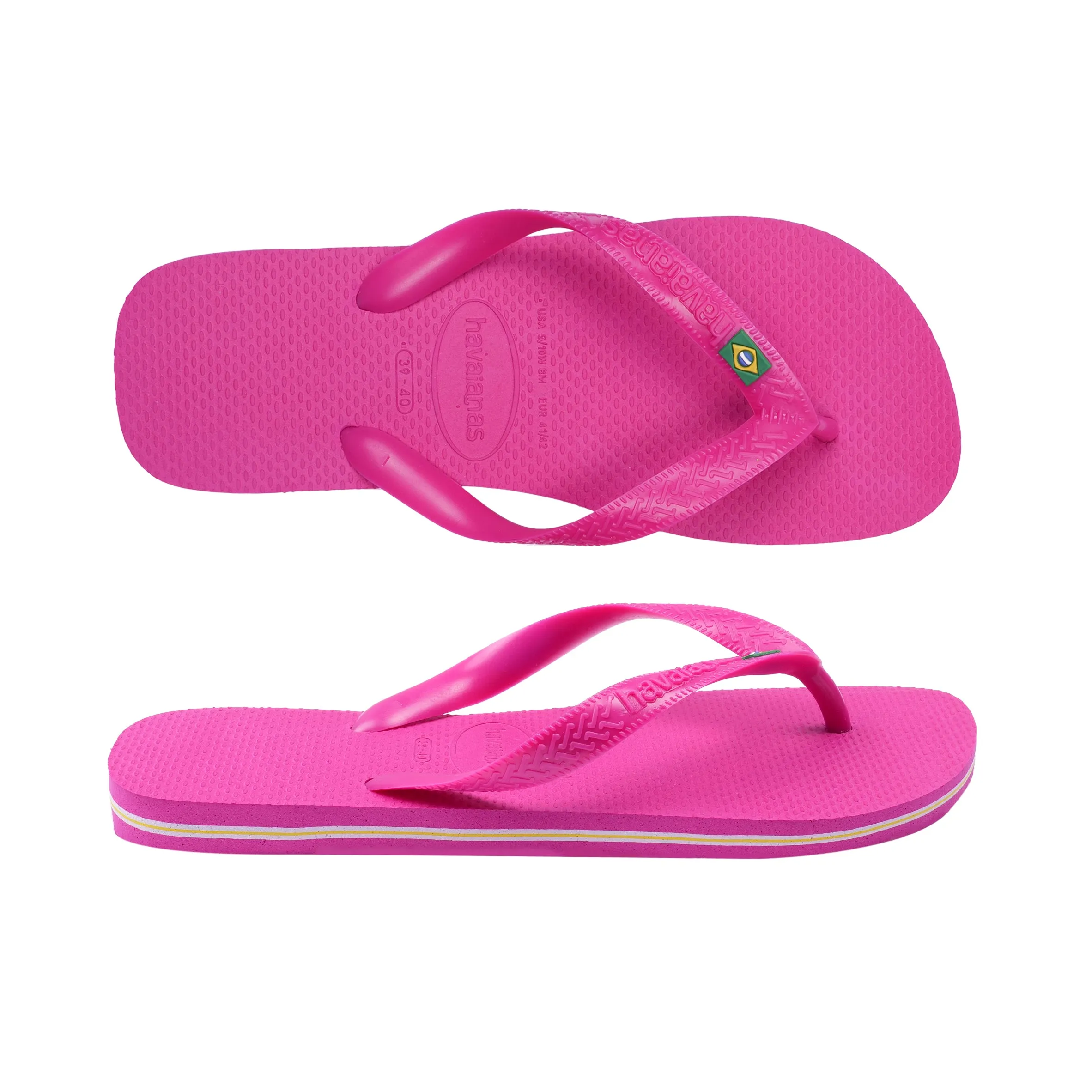 Havaianas Brasil Flip Flops Pink Electric