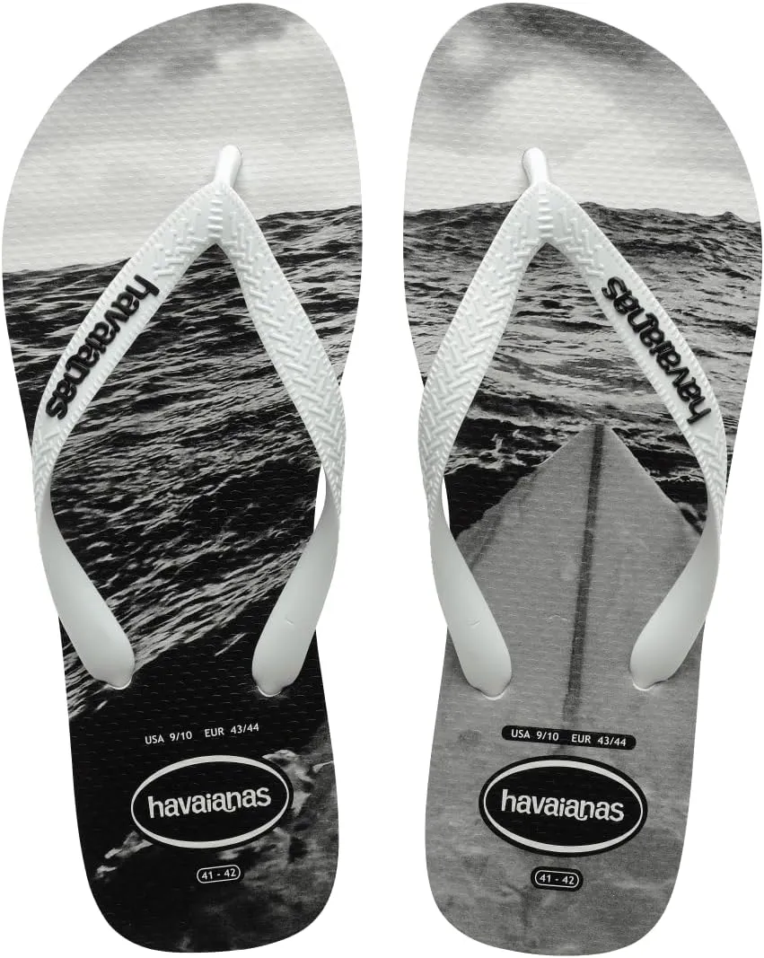 Havaianas for Men - Hype Flip Flops - White/White/Black/Grey - 13