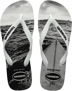 Havaianas for Men - Hype Flip Flops - White/White/Black/Grey - 13